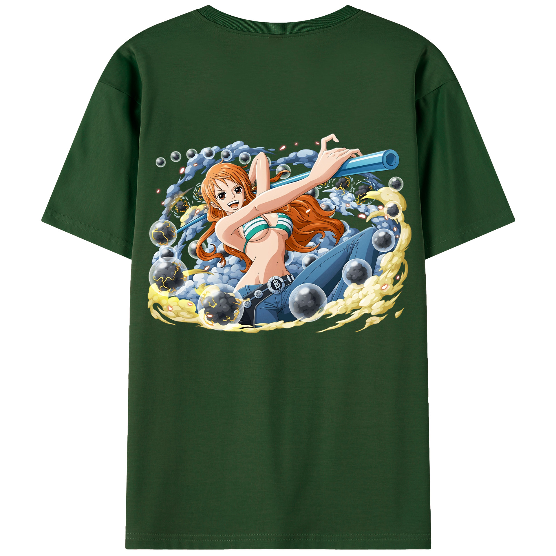 ワンピース ナミ ONE PIECE Nami 綿100％半袖Tシャツ（背面プリント）